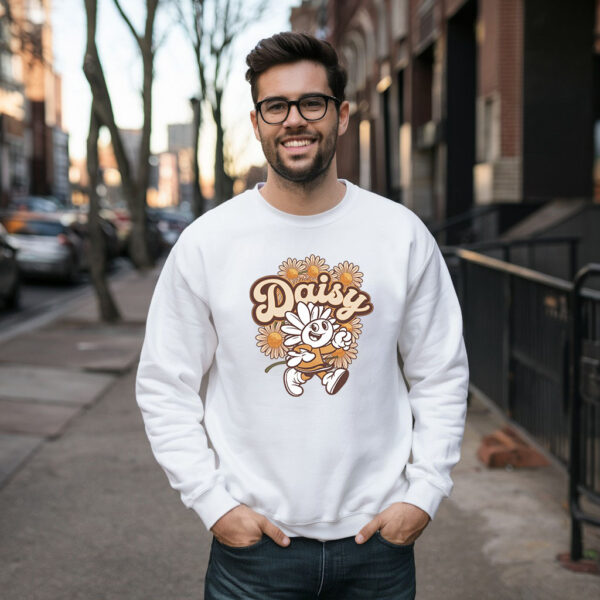 Daisy Flower Cartoon Sweatshirt - Cute Vintage Floral Pullover For Women & Men 21-04-2025