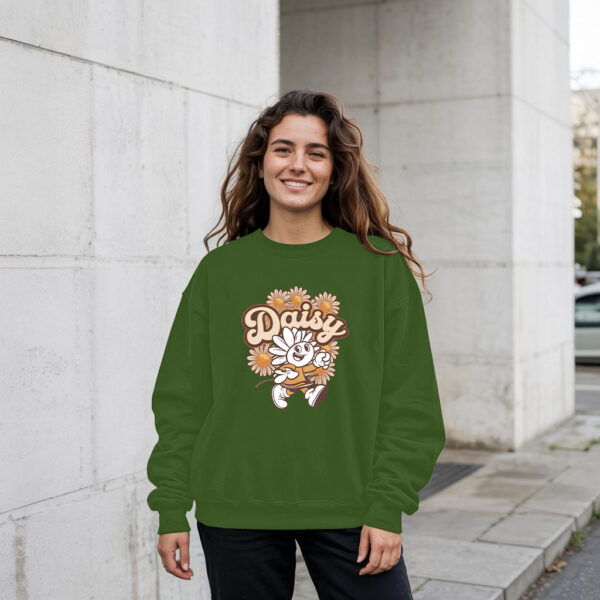 Daisy Flower Cartoon Sweatshirt - Cute Vintage Floral Pullover For Women & Men 21-04-2025