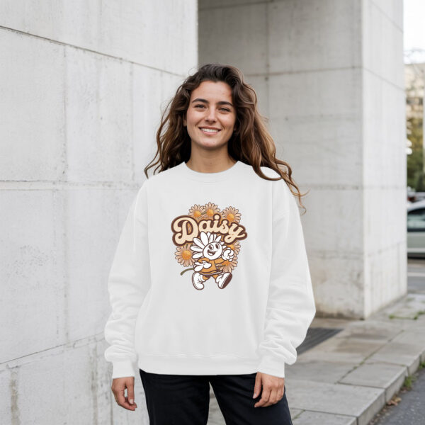 Daisy Flower Cartoon Sweatshirt - Cute Vintage Floral Pullover For Women & Men 21-04-2025