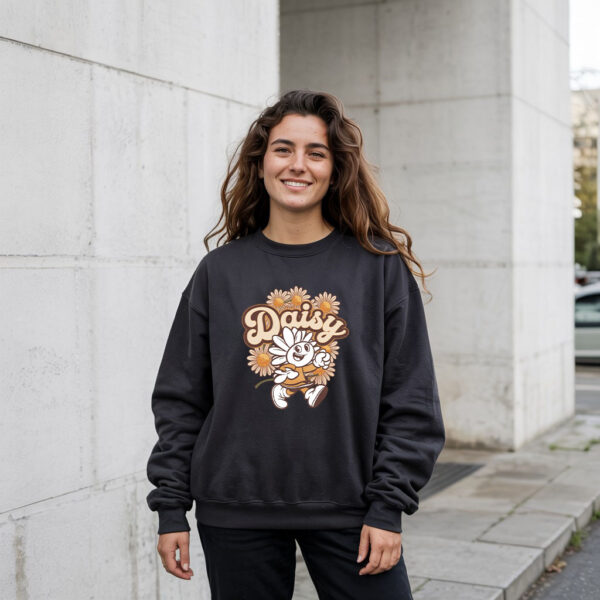 Daisy Flower Cartoon Sweatshirt - Cute Vintage Floral Pullover For Women & Men 21-04-2025